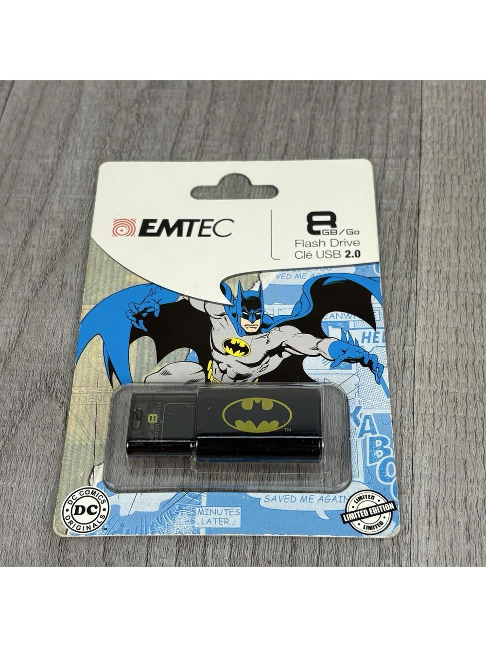 Emtec 8gb Flash Thumb Drive Usb 2.0 (Limited Edition) DC Comics Batman NIB